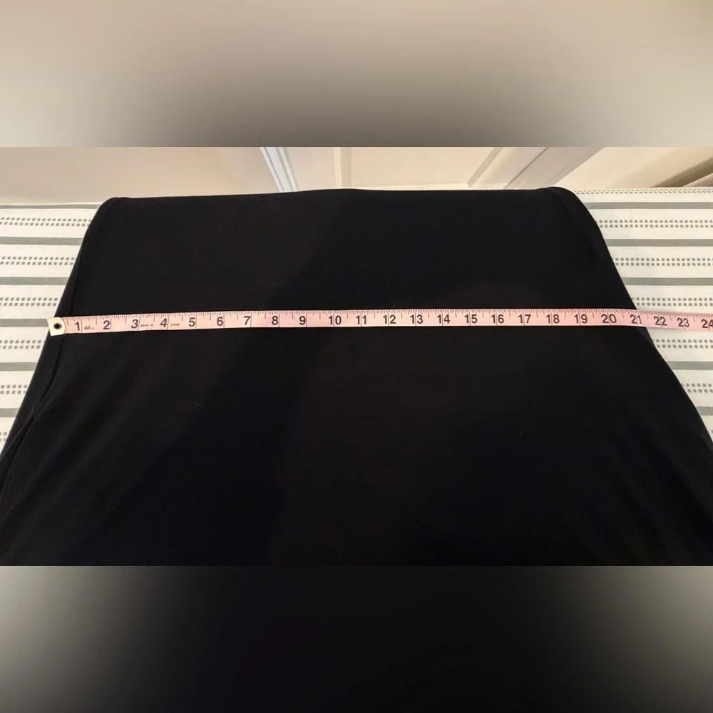 Black A-Line Dress with Pockets - Classic Minimal Style - - Picture 5 of 8